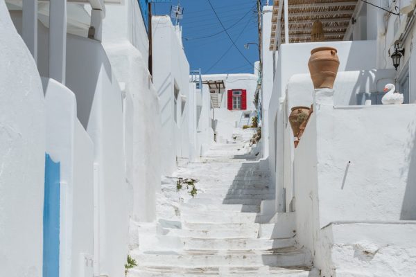 White and Grey Mykonos chora